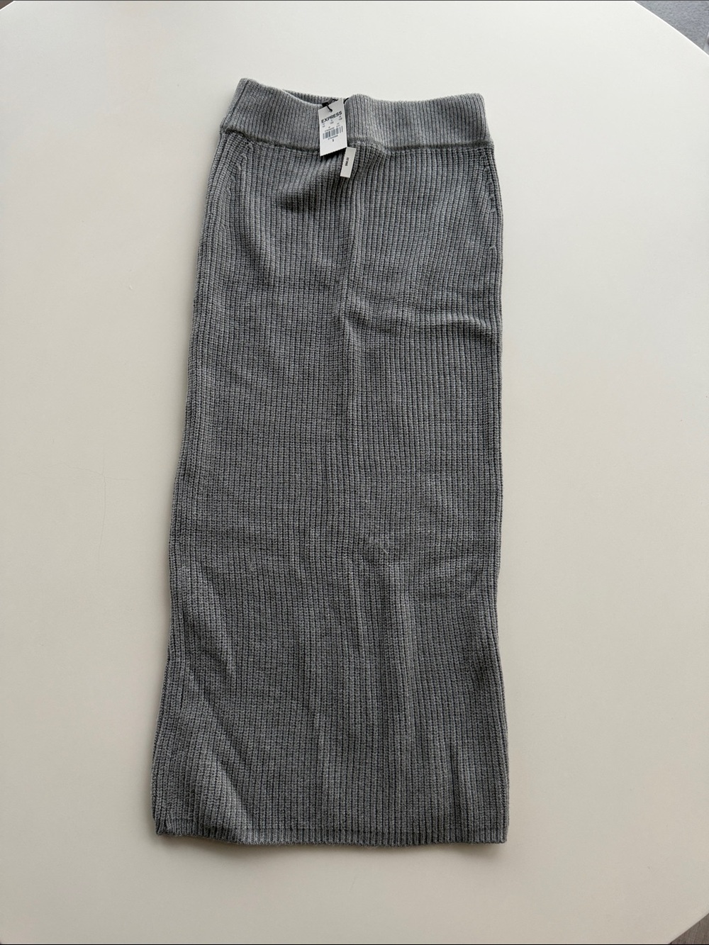 NWT Express Gray knit Midi Skirt